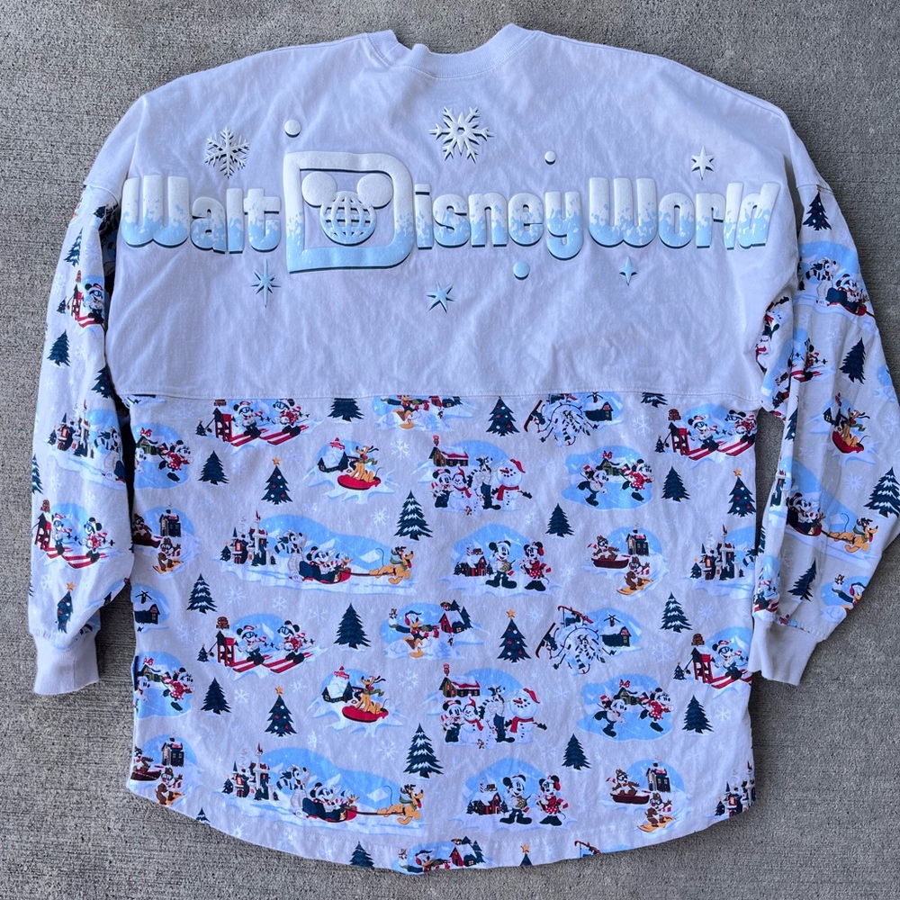 Disney Spirit Jersey Mickey Mouse Holiday Long Sleeve 2021 Snow Much Fun Top